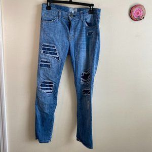 Current Elliott Loose Fit Distressed Jeans